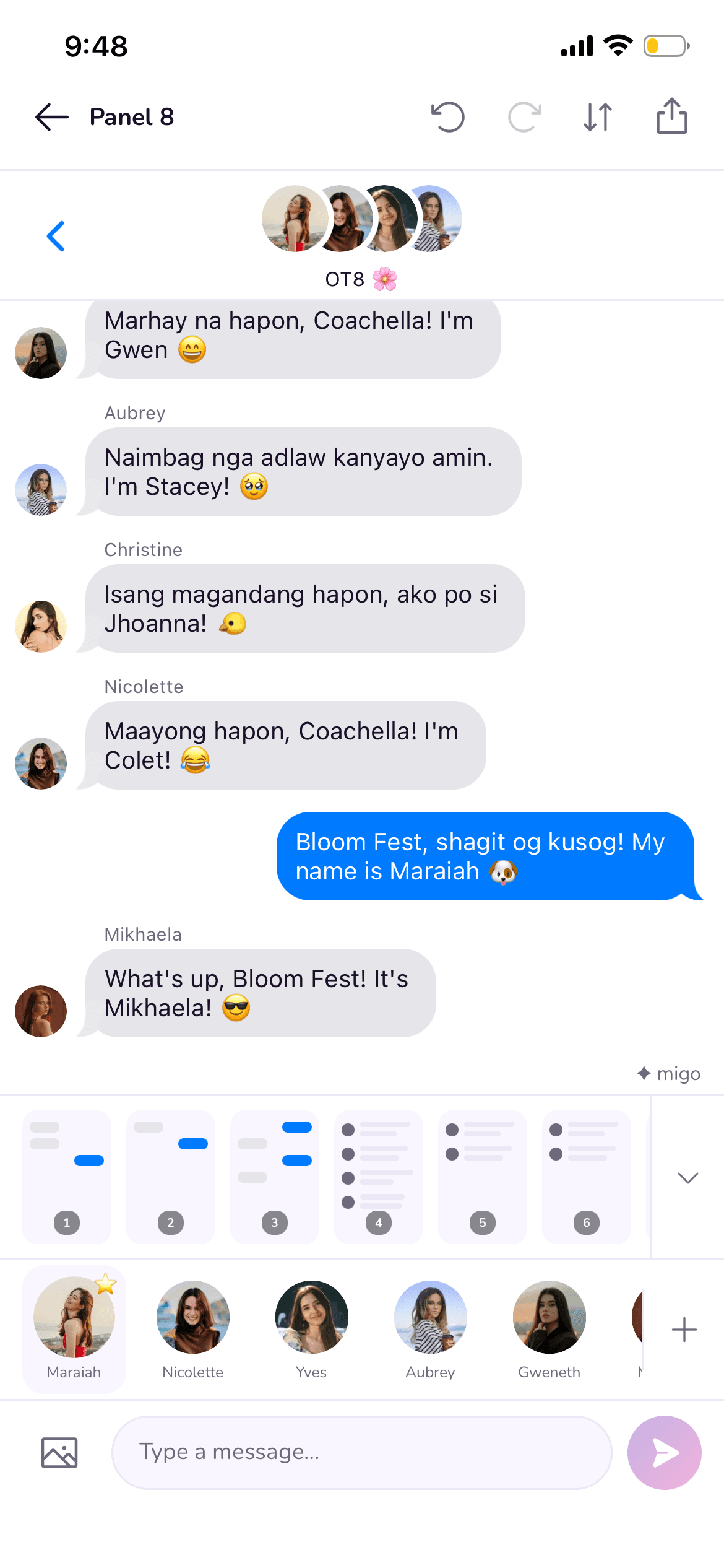 Chat panels