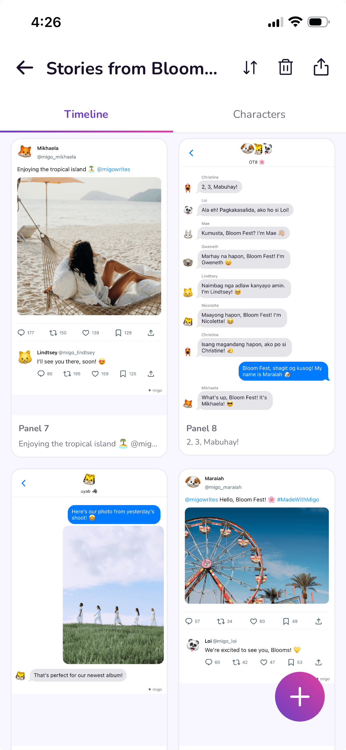 Story timeline